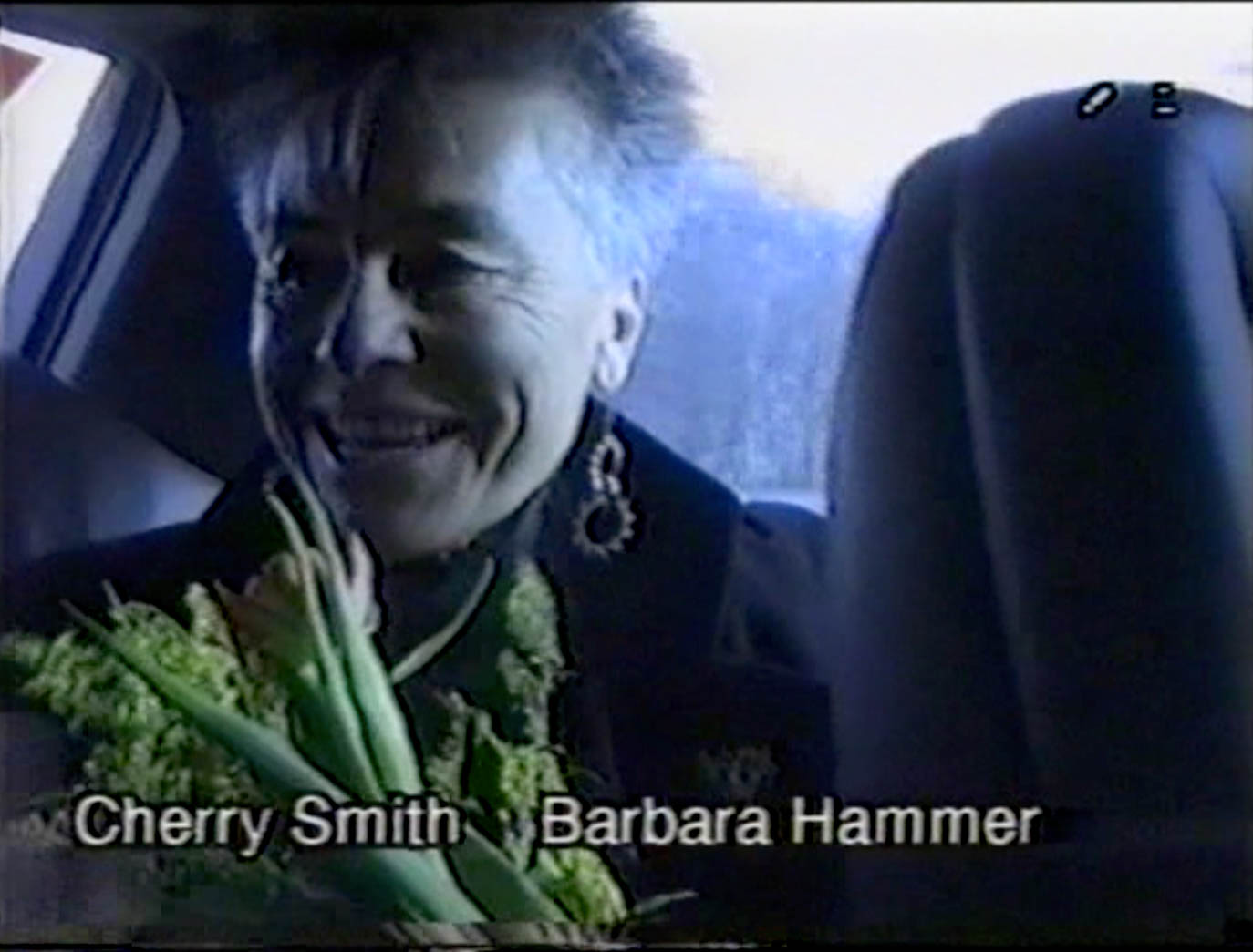 Filmstill: LTV Barbara Hammer im Taxi zur Berlinale (1993). Bereitgestellt von Mahide Lein
