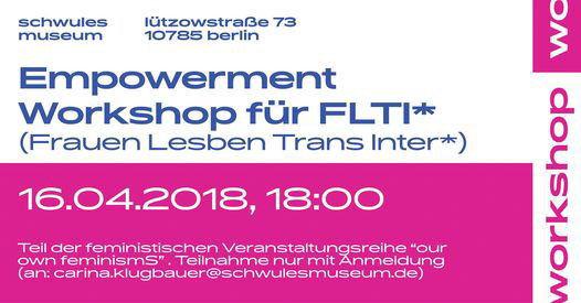 Ankündigung Empowerment Workshop für FLTI*
