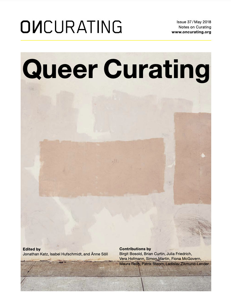 Cover OnCurating Issue 37 Queer Curating